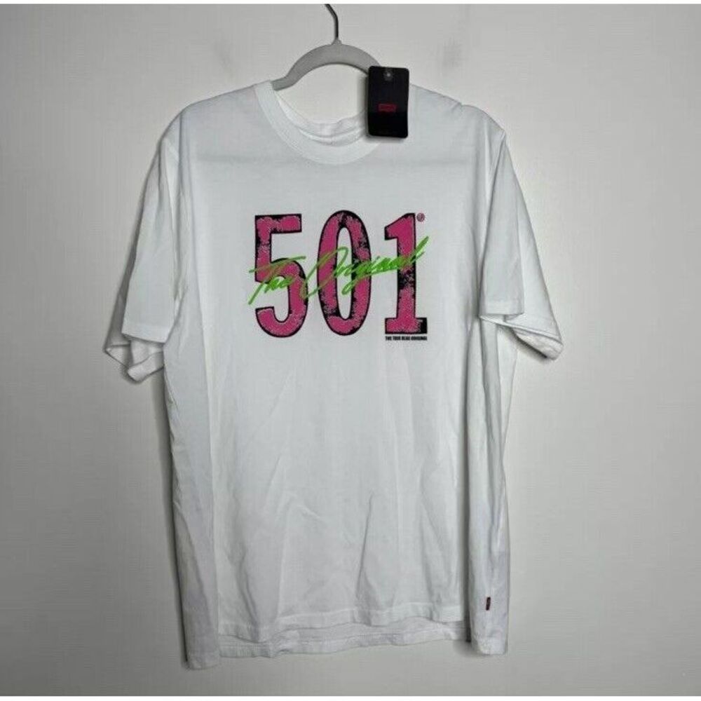 Levi's 501 Tee Shirt XL Men's White T Shirt NWT